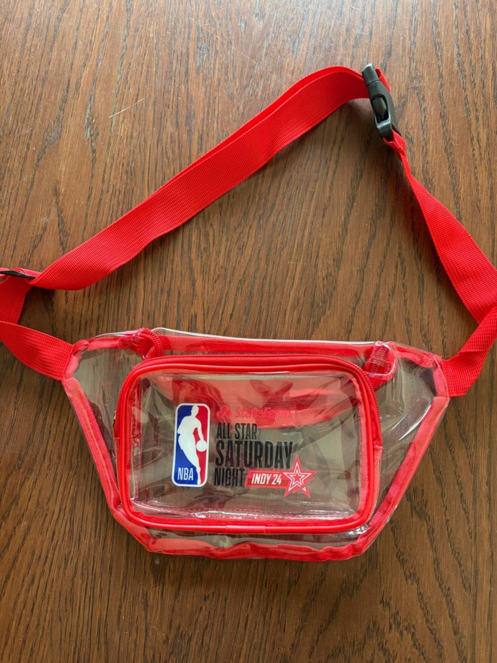 NEW NBA Red Clear All-Star Saturday Night Indy 24 Waist Pack Belt Bag Promo Swag